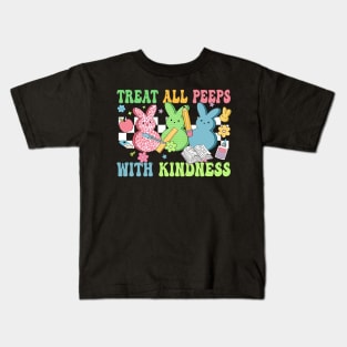 Treat All Peeps With Kindness Easter Teacher Kids T-Shirt